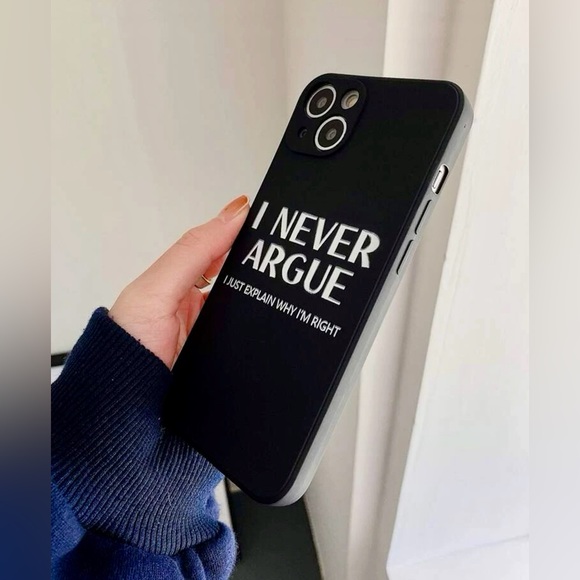 NWT iPhone 13ProMax Humorous Snarky Slogan Clear & Black Phone Cases - Picture 6 of 7